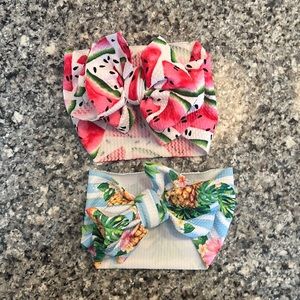 Set of 2 babygirl/toddler large wrap headbands